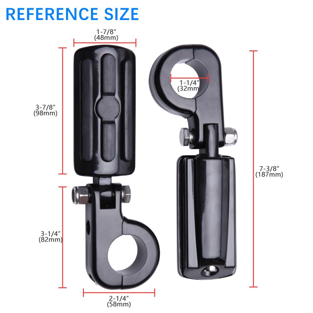 Универсальные подножки для мотоцикла, подставка для ног 1-1/4 дюйма, педаль для Harley Davidson Street Glide Special Dyna