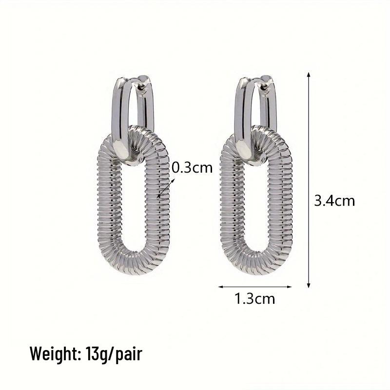 Трендовые нишевые серьги из нержавеющей стали с покрытием из 18-каратного золота