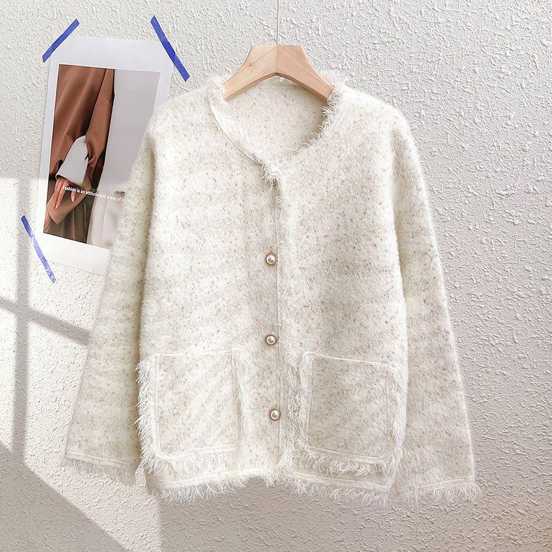 Мягкий и удобный трикотаж, женский свободный крой, кардиган, свитер, женская осенне-зимняя куртка