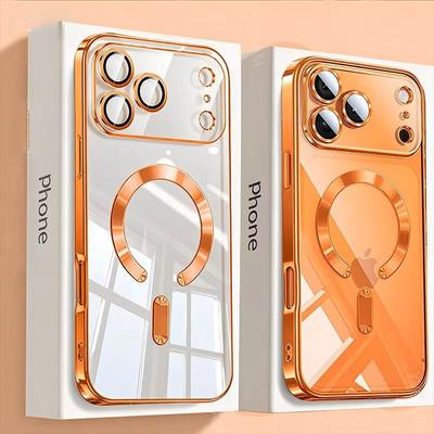 Для Магнитный Покрытие Чехол Для Для Iphone Air 17 17e 16e 16 1 14 13 12 11 Pro Max Plus Беспроводная Зарядка Прозрачный Мягкий Задняя Крышка