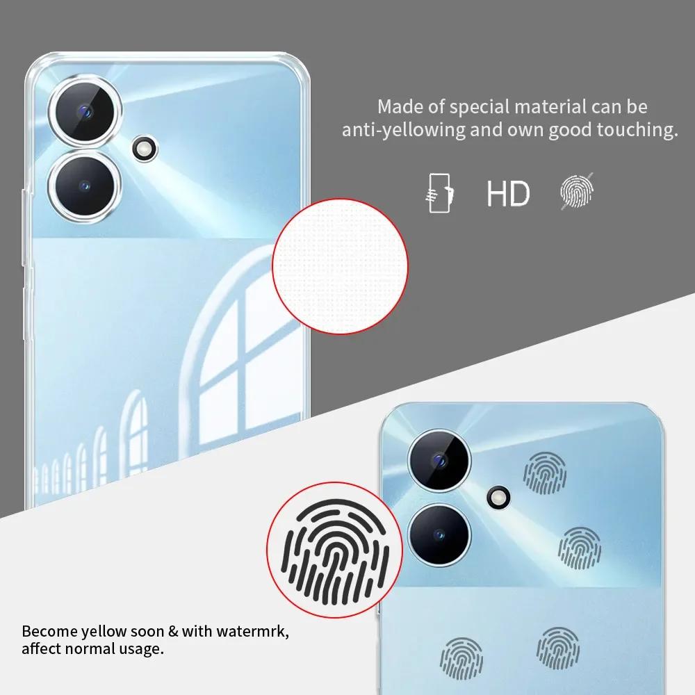 Для Realme Note 60 Чехол Прозрачный Силиконовый Мягкий Чехол Для Realme Note 50 RMX3834 Прозрачный Противоударный Чехол Realme RMX3933 Coque