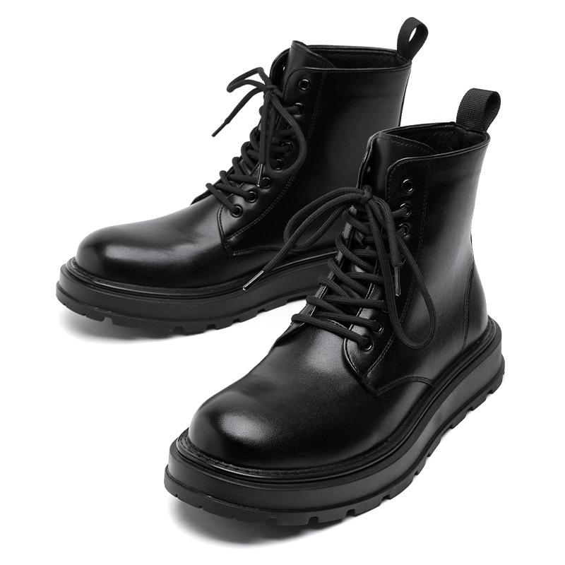 Ботинки Мартин мужские в британском стиле новые универсальные кожаные ботинки на высокой платформе средней высоты, рабочие ботинки 22727-R