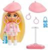 Poupée Barbie Extra Mini Minis - MATTEL - HLN48 - 8.5 cm - Rose scintillant - Accessoires assortis