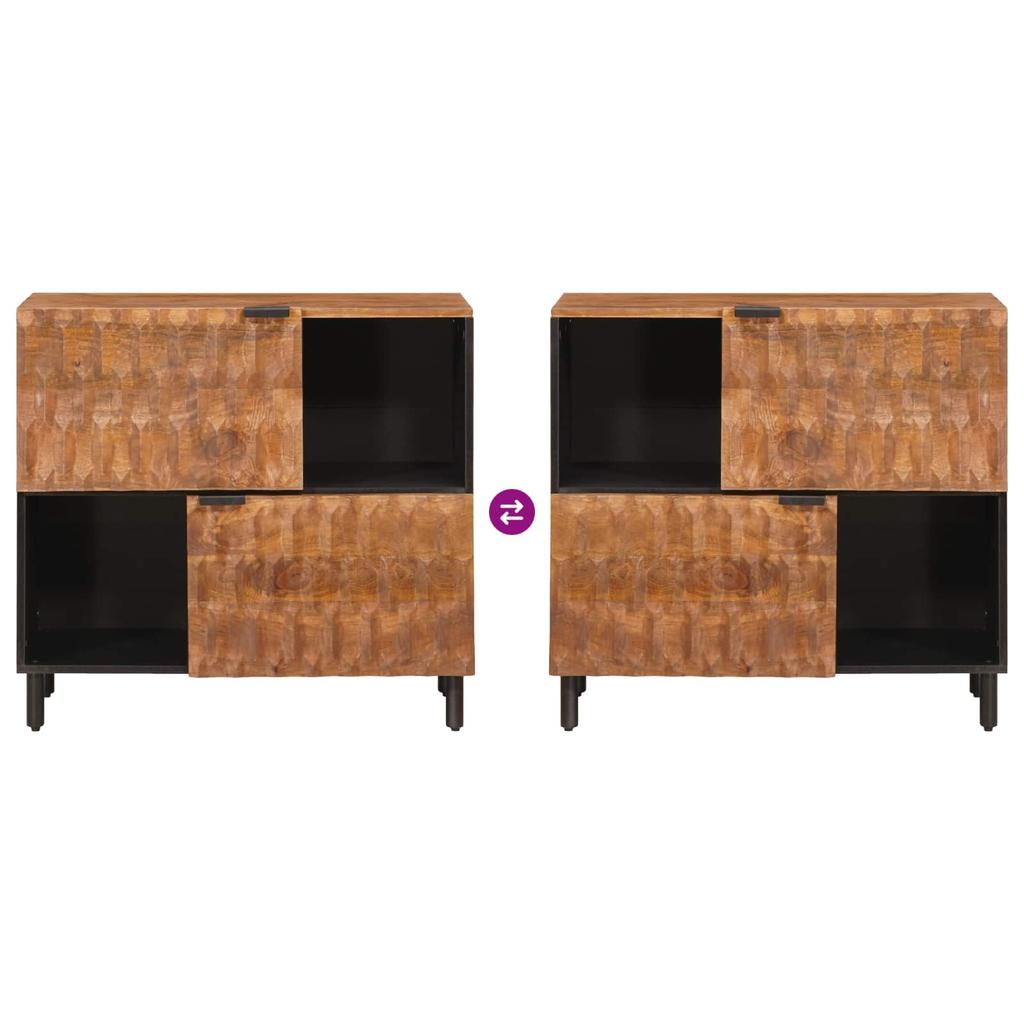 Sideboard with Storage Acacia Brown Surface 80 x 33 x 75 cm