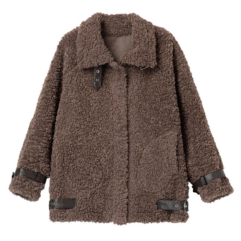 Стильная женская дубленка 2024 года - Универсальная куртка из овчины для осени и зимы