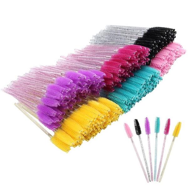 50 шт. одноразовые хрустальные кисти для ресниц, инструменты для наращивания ресниц, кисть для бровей, косметические кисти для ресниц, инструменты для макияжа