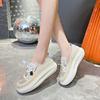 Luxury Designer Women Fashion Loafers Breathable Slip-On Vulcanized Shoes Casual Wedge Heel Lightweight Woman Sneakers