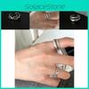 Trendy Korean Style Minimalist Twisted Double Layer Ring For Women With Vintage Charm