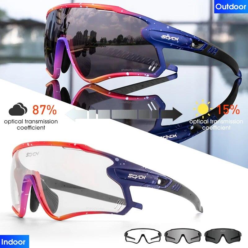 Photochromic Sunglasses for Men Cycling Glasses Women Outdoor Sports Bicycle UV400 Goggles Climbing MTB Road Bike Eyewear