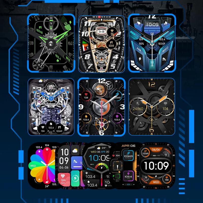 Новые умные часы 2025 года с аккумулятором 1000 мАч, 2,13-дюймовым AMOLED-экраном, мужские часы с компасом, водонепроницаемостью 1 АТМ, Bluetooth-звонками, спортивные умные часы