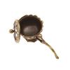 Lotus Flower Incense Burner With Handle Retro Copper Lotus Hollow Out Incense Stick Burner Brass Craft Home Decoration