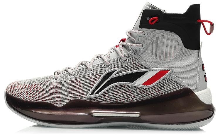 Li Ning YuShuai 13 Boom CJ PE Fabric Cushioning Slip Resistant Abrasion Resistant High top Basketball Shoes Men's Gray ABAP065-14