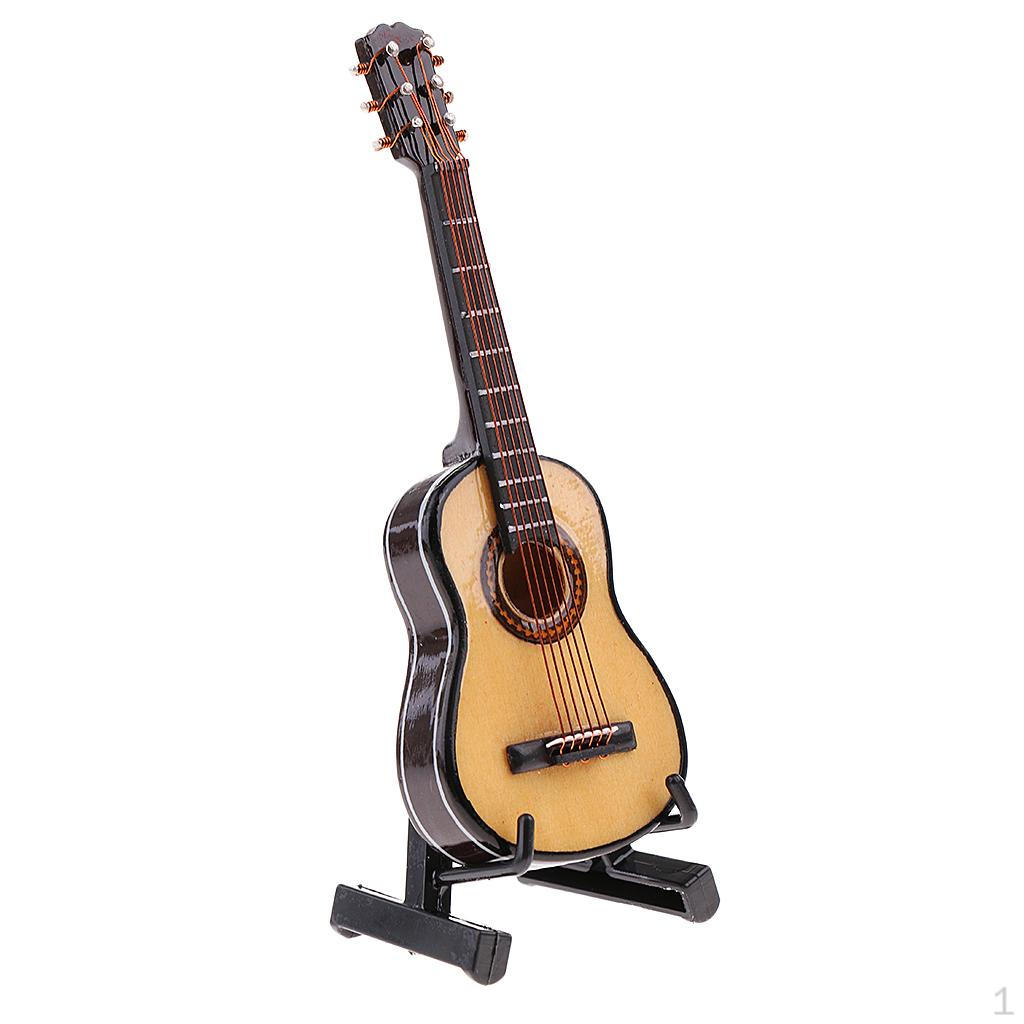 1/10 Miniature Guitar Model, Mini Model Ornaments Music Instrument Decor Collection