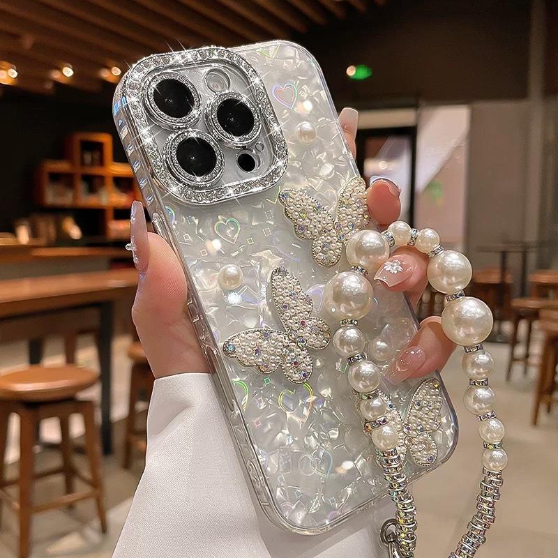 Чехол с узором «Ракушка» для IPhone 11, Apple 17 Pro Max, Жемчужный бант 13 мм, 12/15 мм Pro