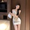 Sexy Hot Girl Style Slanted Shoulder One-shoulder Suspender Dress for Women In Summer New Slim and Fashionable Slim Hip Short Skirt