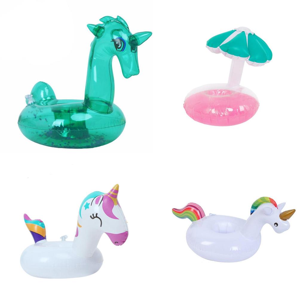 Pvc Inflatable Water Toy Red Crab Coaster Floating Cup Holder For Pool Parties