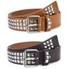 Новый ремень с квадратными бусинами и заклепками, металлический ремень с пирамидкой, мужской и женский ремень с панковской фурнитурой, ремень для джинсов, ремень Y2K, дизайнерский ремень, женские ремни