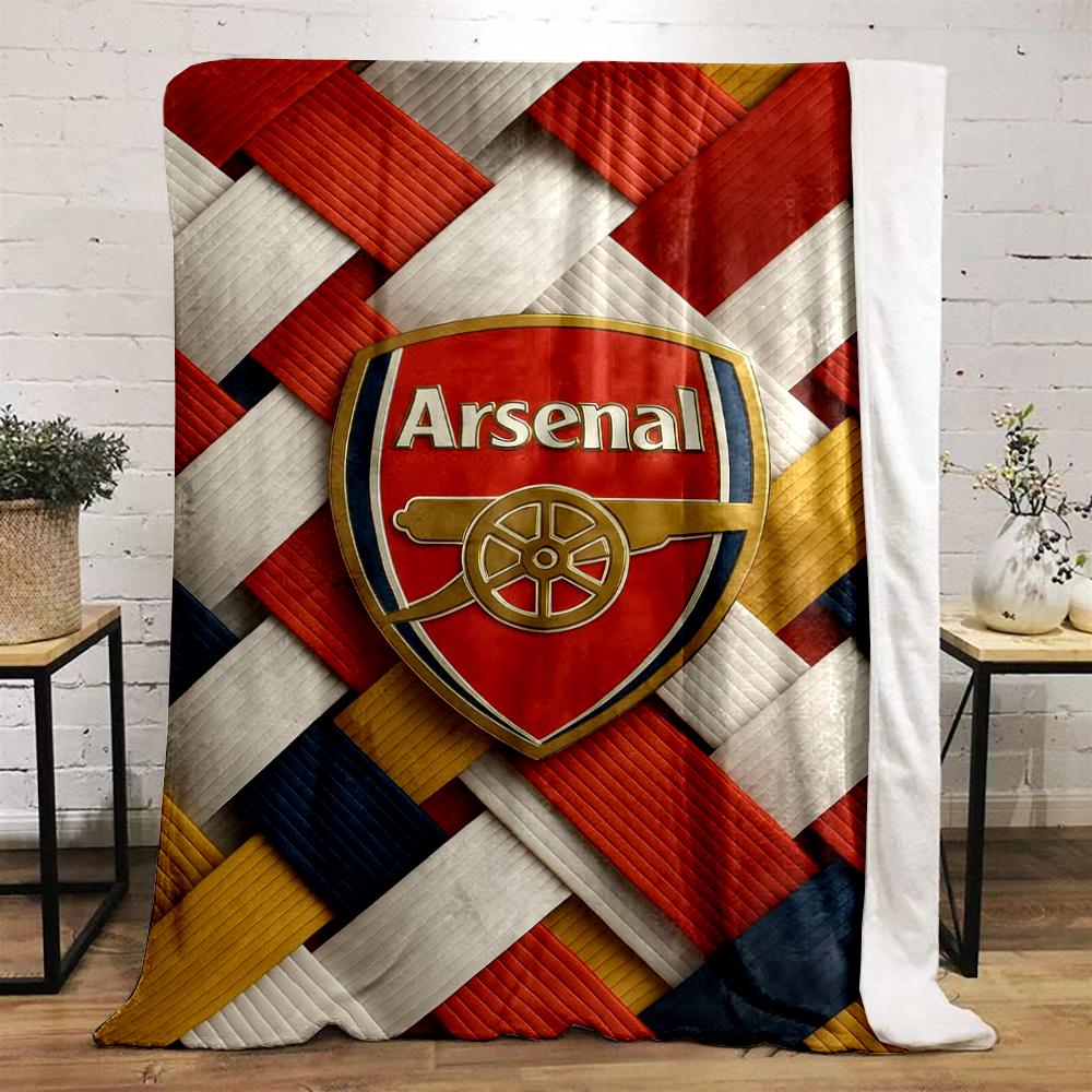 Arsenal Logo Designed Flannel blanket for bedroom, living room, sofa, and nap