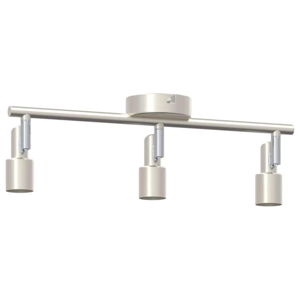 Ceiling Spotlight with Adjustable Spotlights Nickel Finish 39 x 10.5 x 10.5 cm Steel