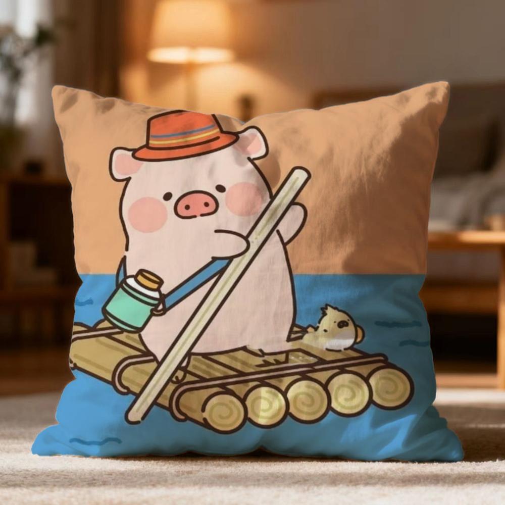 Популярная наволочка-подушка L-Llulu Pig Мягкая Стирка Многоцелевая Для Дивана Кровати Путешествий Офиса