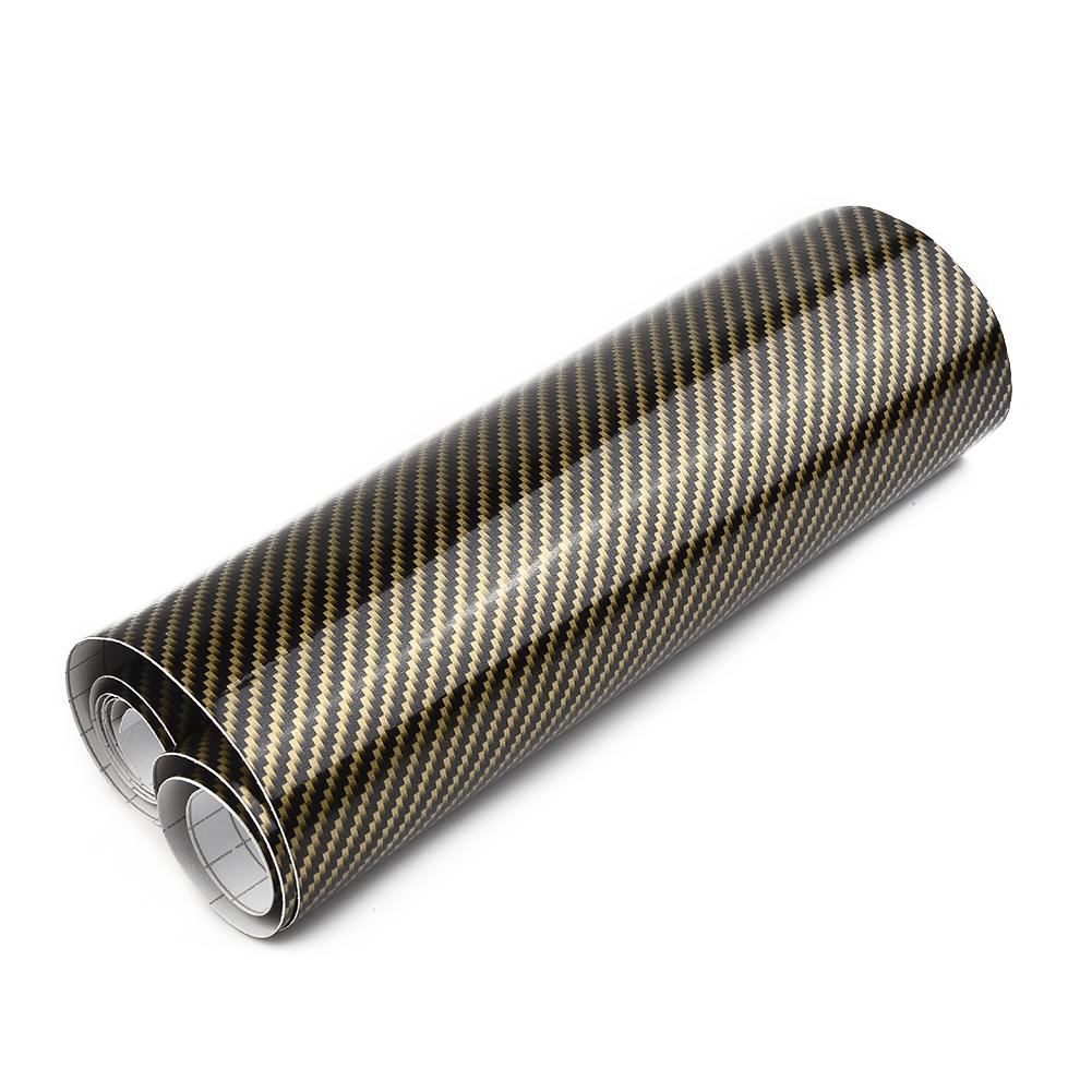 2D Roof Sticker High Gloss Black Gold Vinyl Film Car Sheets Wrap Brand New