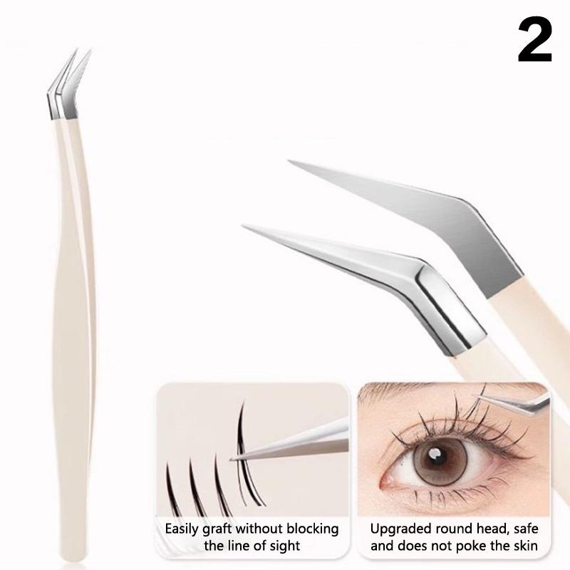 1 шт. Пинцет для ресниц с волоконным наконечником для бровей для наращивания ресниц Волоконные наконечники для наращивания ресниц Инструменты для макияжа Аксессуары
