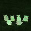 6Pcs Mini Luminous Pigs Figures Miniature Pig Figurines Miniature Garden Pigs Mini Piggy Resin Pig Fairy Garden Ornament