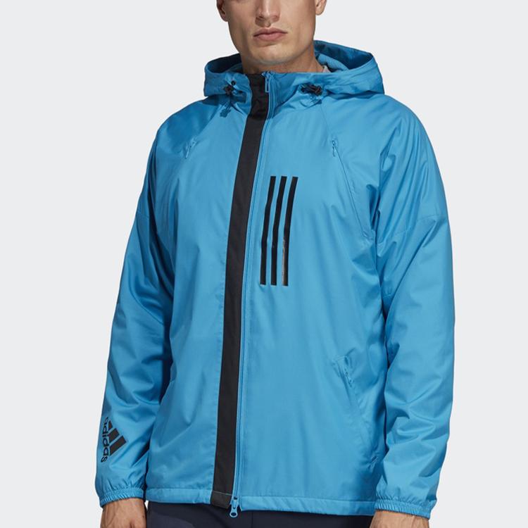 adidas Ветрозащитная тканая куртка WND Мужские куртки синие DZ0053
