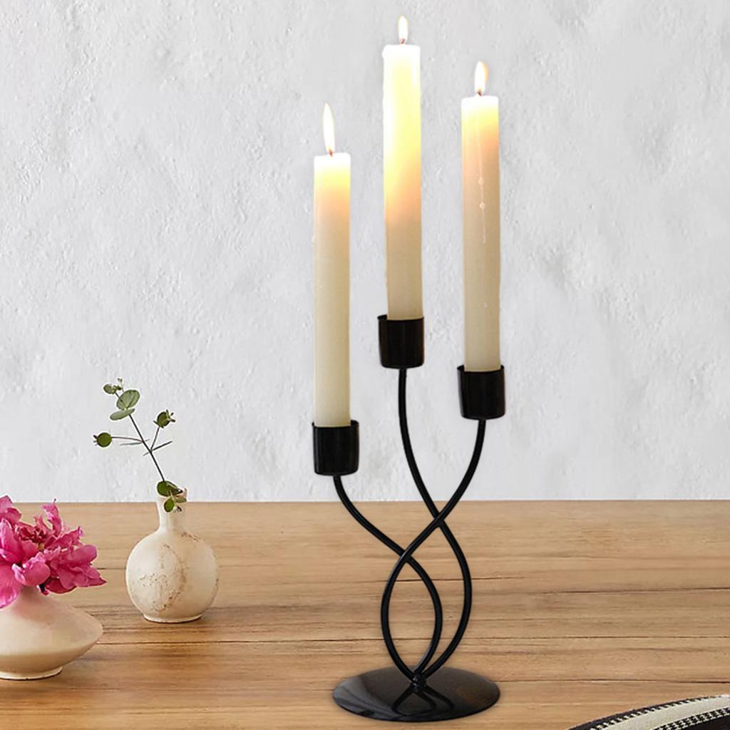 3 Arm Candle Holder Simple Nordic Home Decor Centerpiece Candlestick for Dining Room Party Living Room Wedding Thanksgiving