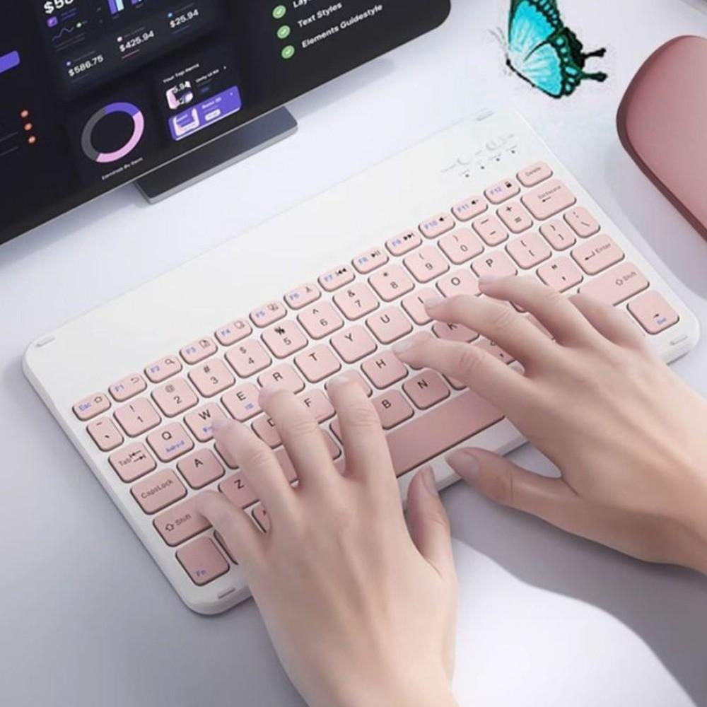 Rechargeable Bluetooth Keyboard Mini Portable Keyboard Ultra Thin Wireless Keyboard Tablet