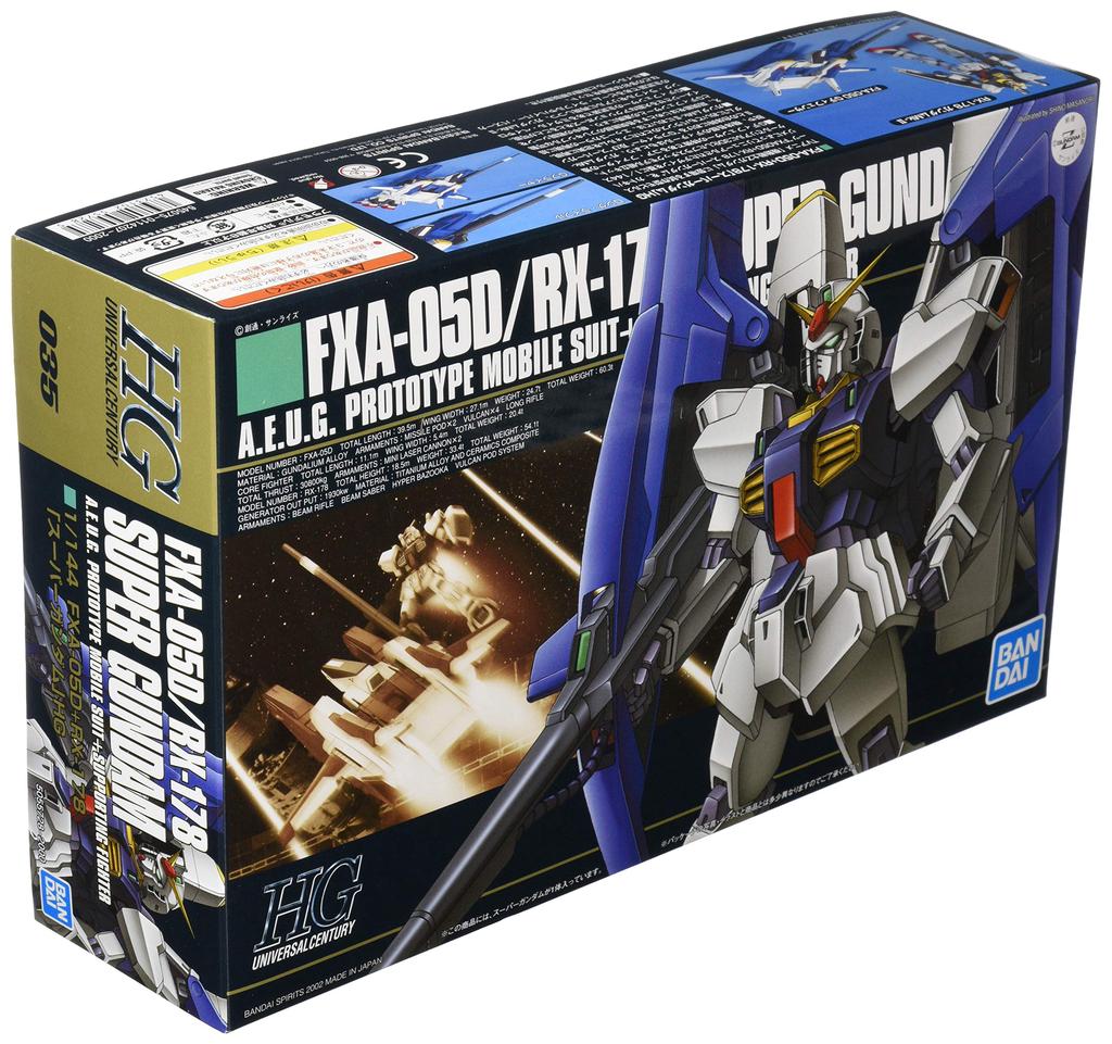Пластиковая модель HGUC Mobile Suit Z Gundam Super Gundam в масштабе 1/144 с цветовой кодировкой