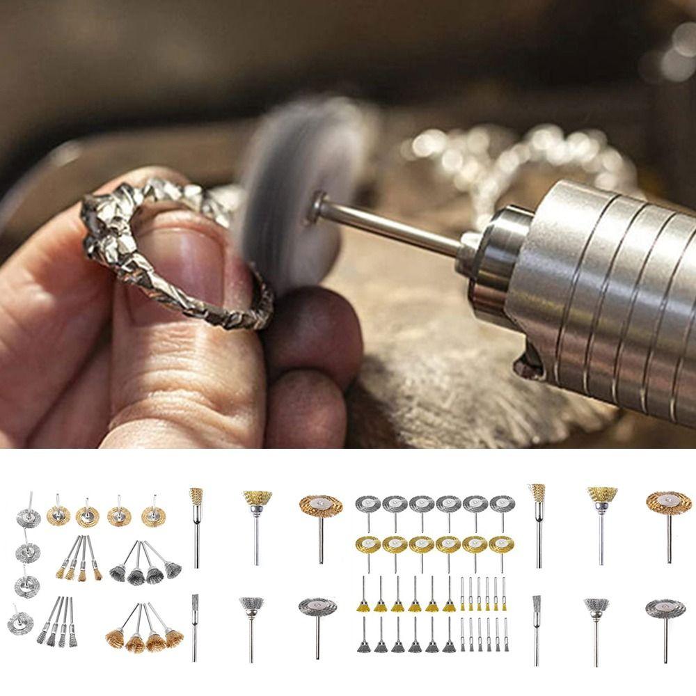 Accessories Electric Rotary Tools Polishing Grinding Brass Brush Kit Wire Wheel Buffing Sanding