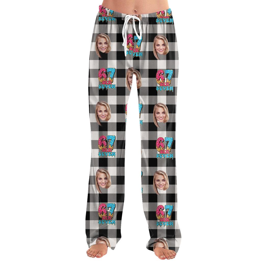 Lined Sweatpants Thermal High Waisted Joggers Bottom Drawstring Trousers With Pockets