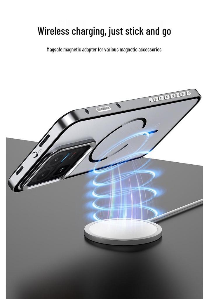 Aluminum Alloy Snap-Button Phone Case with Magnetic Back for iQOO 15 Ultra - Ideal for Cross-Border Use