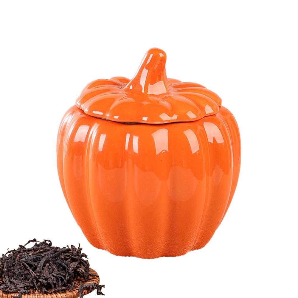 Банка для конфет из тыквы, герметичная керамическая банка 300 мл, кухонная банка для хранения, керамическая банка для чая, кофе, специй, орехов, конфет