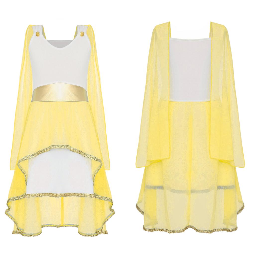 Костюм греческой тоги для девочек, платье без рукавов, асимметричное, струящееся, богиня Древнего Рима, Хэллоуин, косплей-платье