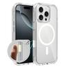 Роскошный чехол с кнопкой съемки с сенсорным управлением камерой для iPhone 16 Pro Max 16 Plus Для беспроводной зарядки Magsafe Прозрачный чехол для телефона