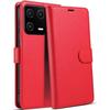 Protective Case - E.F.CONNECTION - for Xiaomi 13 - Synthetic Leather - Magnetic Closure - Elegant Red