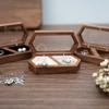 Wooden Small Jewelry Box Portable Mini Travel Ring Earrings Delicate Jewelry Storage Commodity