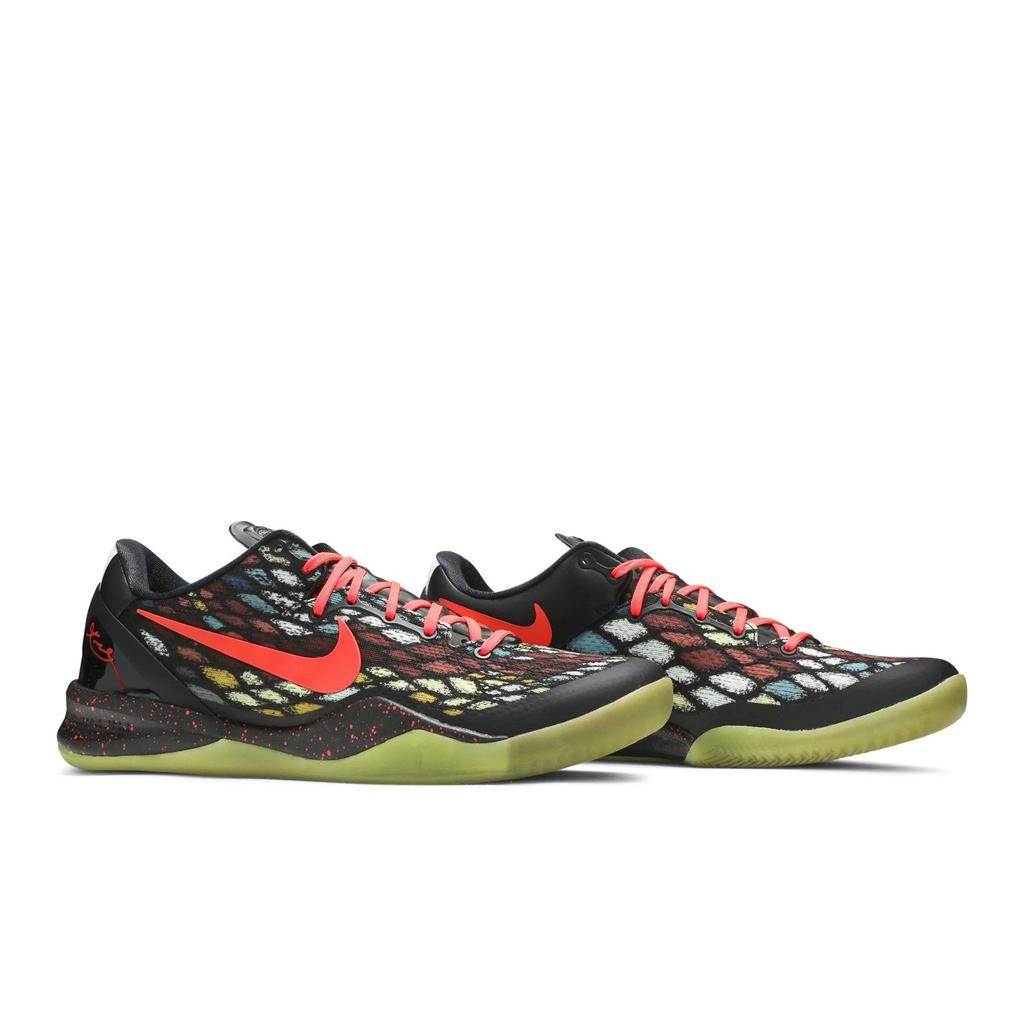 Nike Kobe 8 'Christmas' (Unisex) Black / Bright Crimson / Fiberglass / Vivid Sulphur Basketball Shoes 555035 030