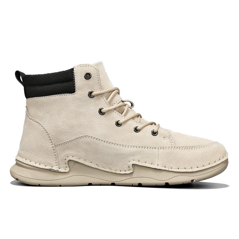 Мужские высокие кожаные туфли на шнуровке повседневные кроссовки размера плюс 39-46