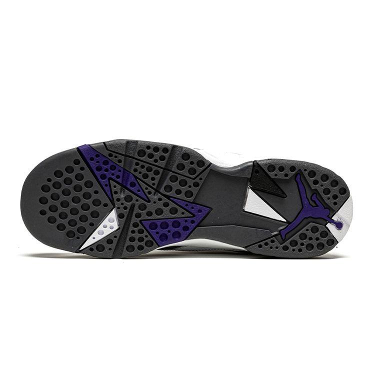 Детские кроссовки Air Jordan 7 Retro GS Flint 2021 White Flint-Grey Varsity-Purple DJ2777-100