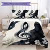 Soft Marble Melody Pattern Bedding Uilt Set Uilt Cover Pillowcase Home Decoration Birthday Gift (1 * Duvet Cover + 2 * Pillowcase Without Core)