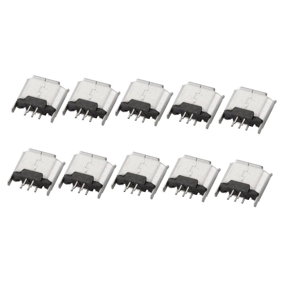 Электронное королевство USB B 180 Тип 10 шт. Микроградусы DIP 5-контактный гнездовой разъем для печатной платы припоя