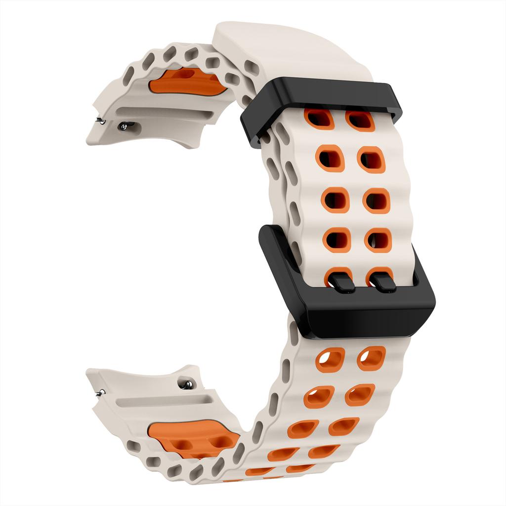 For Samsung Galaxy Watch7 40mm/44mm Silicone Band Dual Color Replacement Watch Strap