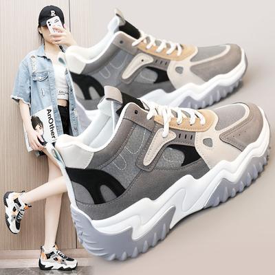 Shy02 новая модная повседневная обувь соответствующего цвета, осенние универсальные дышащие неуклюжие кроссовки, увеличивающие высоту, студенческие в корейском стиле