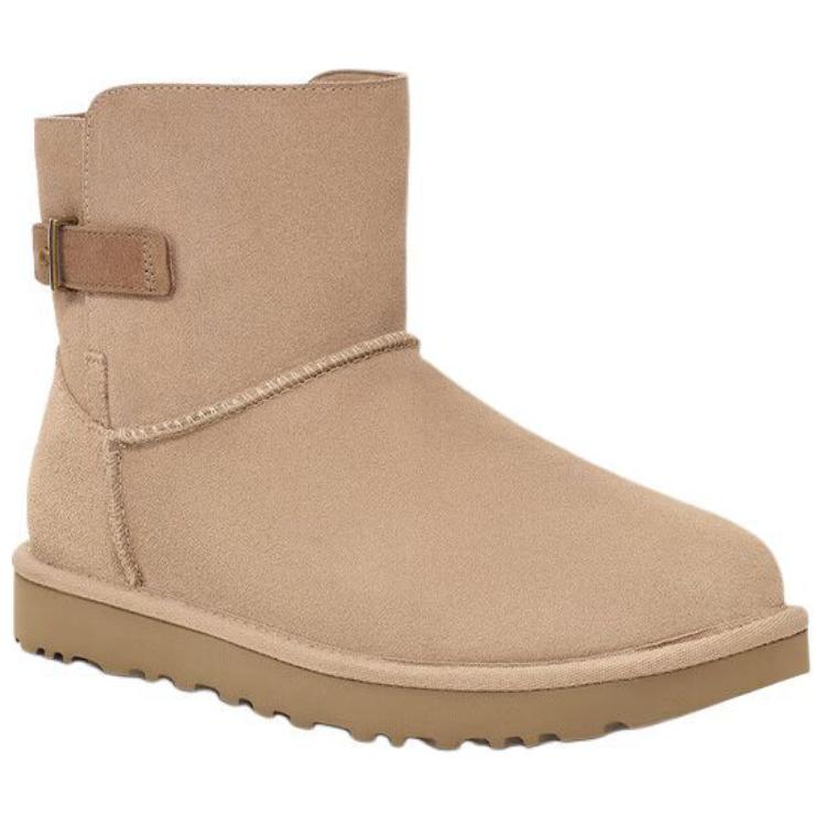 UGG Round Toe Warm Short Snow Boots Unisex Boots Sand 1166776-DUNE