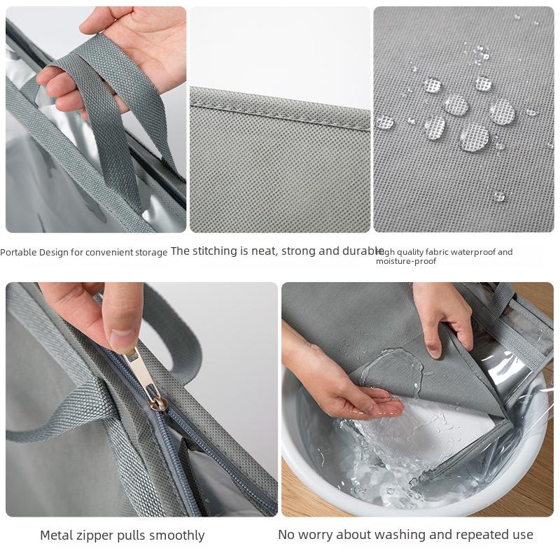 Large Capacity Moisture-Proof Hanging Storage Bag with PVC Window and Dust Cover