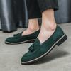 Fashion Italian Fringed Suede Shoes Loafers Shoes Men Fashion Mens Casual Shoes Comfy Brand Driving Men Shoes Moccasins Male Dress Shoes