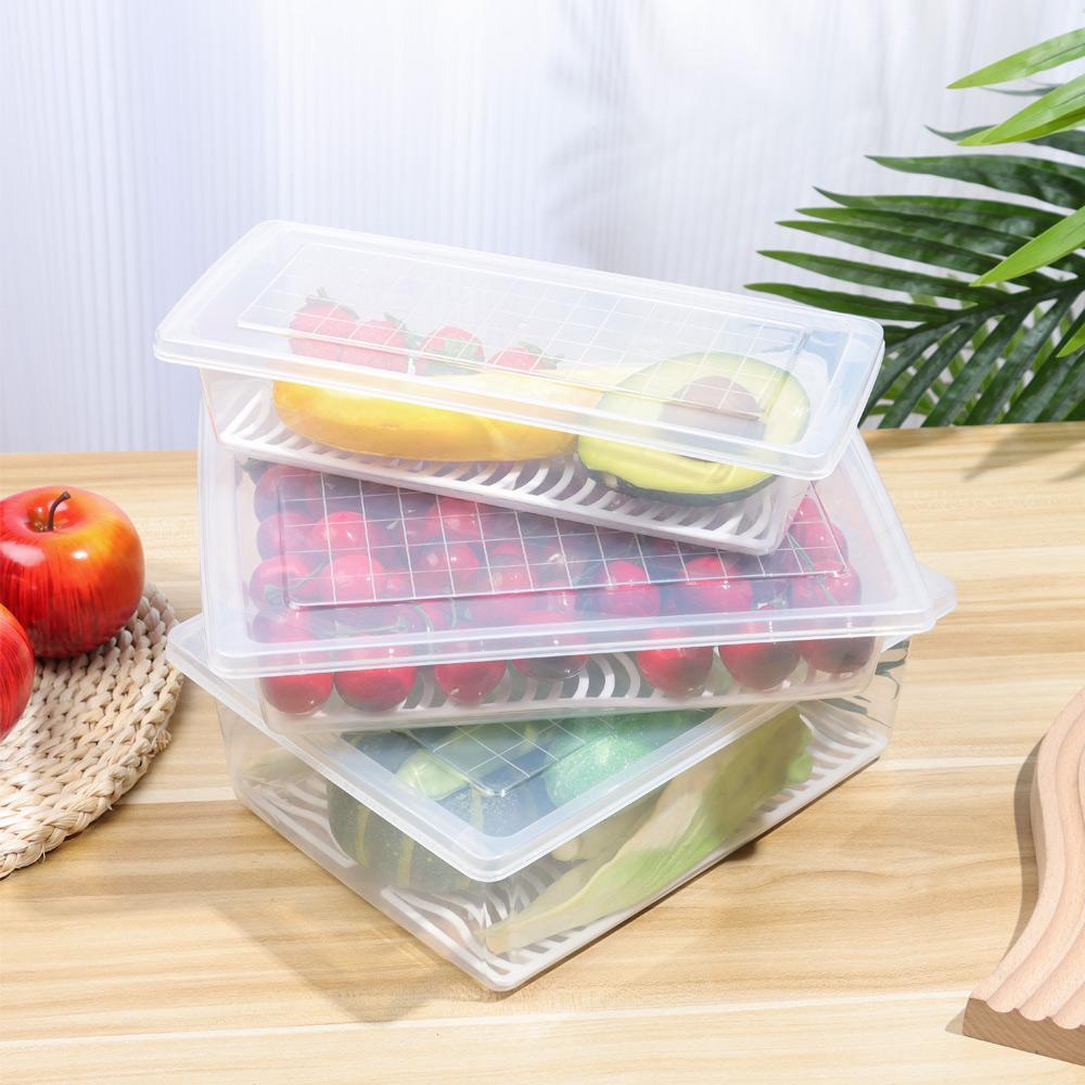 Supplies Vegetable Meat Refrigerator Organizer Freezing Food Drain Storage Box Drainage Container